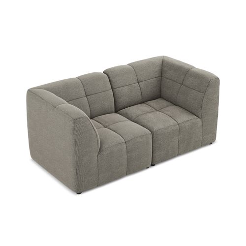 Canapé Modulable 2 Places Aloha En Tissu Bouclette Gris