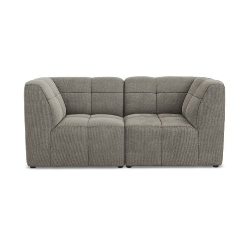 Canapé Modulable 2 Places Aloha En Tissu Bouclette Gris