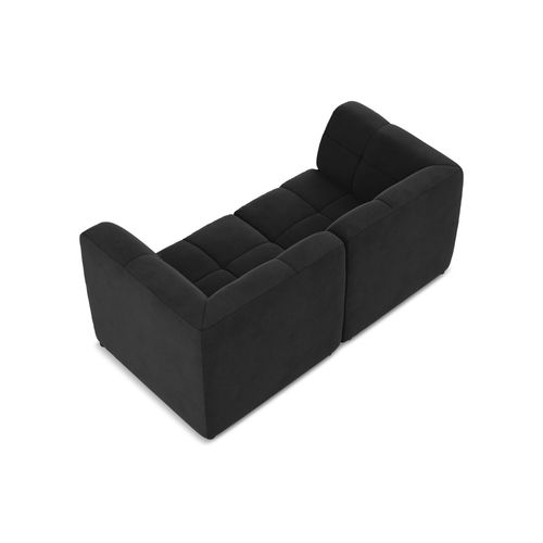Canapé Modulable 2 Places Aloha En Velours Noir