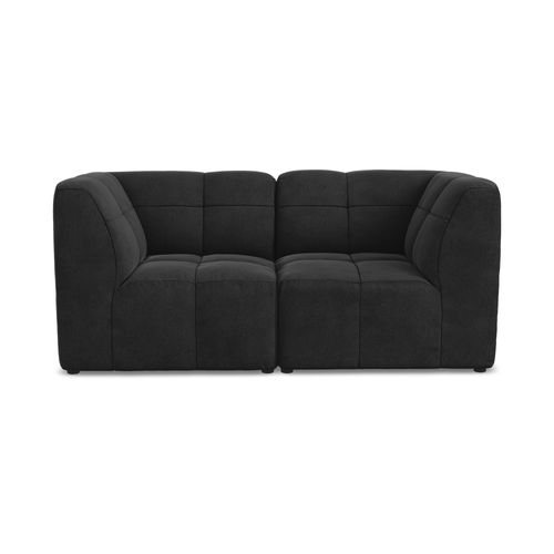 Canapé Modulable 2 Places Aloha En Velours Noir