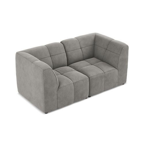 Canapé Modulable 2 Places Aloha En Velours Gris