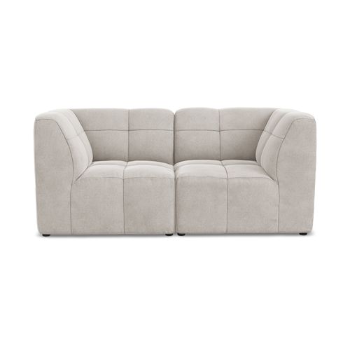 Canapé Modulable 2 Places Aloha En Velours Beige Clair