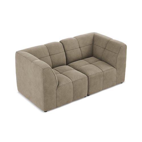 Canapé Modulable 2 Places Aloha En Velours Beige