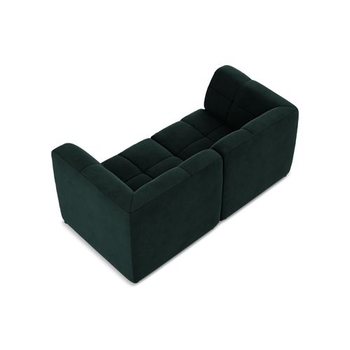 Canapé Modulable 2 Places Aloha En Velours Gris Vert