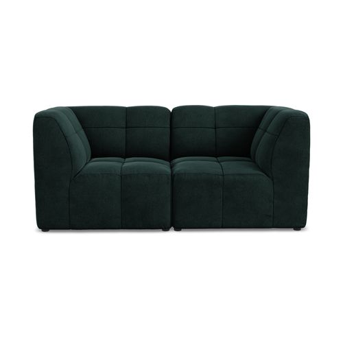 Canapé Modulable 2 Places Aloha En Velours Gris Vert