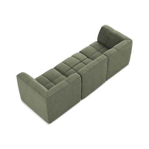 Canapé Modulable 3 Places Aloha En Tissu Bouclette Olive