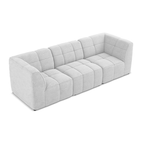 Canapé Modulable 3 Places Aloha En Tissu Bouclette Argent