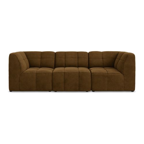 Canapé Modulable 3 Places Aloha En Velours Moutarde