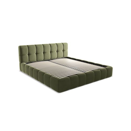 Lit Coffre Nalu 180x200 Cm En Velours Olive