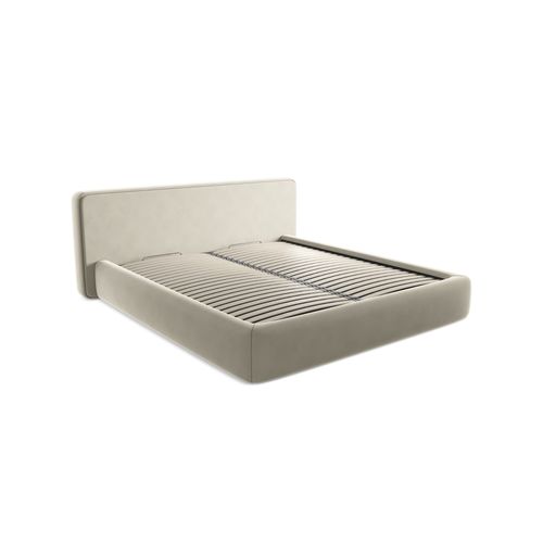 Lit Coffre Kiana 180x200 Cm En Velours Perle