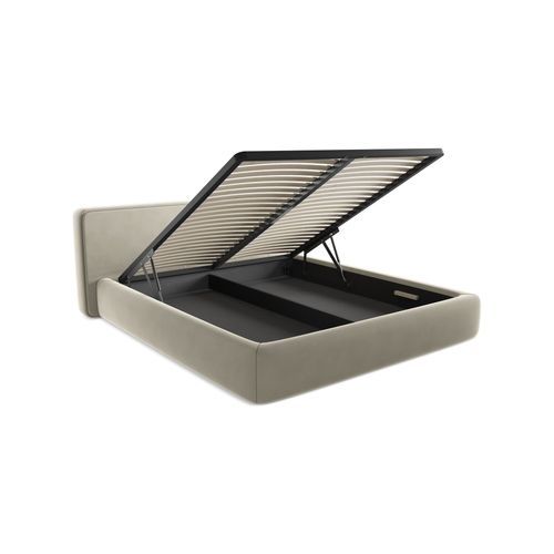 Lit Coffre Kiana 180x200 Cm En Velours Perle