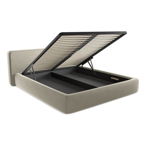 Lit Coffre Kiana 180x200 Cm En Velours Perle