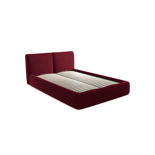 Lit Coffre Hoku 140x200 Cm En Velours Perle