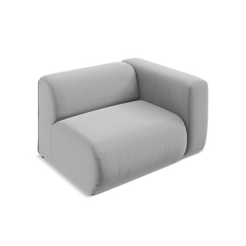 Module Avec Accoudoirs Droit Ekahi En Velours Gris