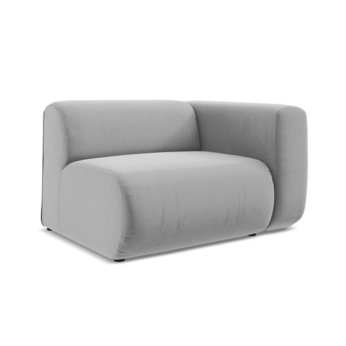 Module Avec Accoudoirs Droit Ekahi En Velours Gris