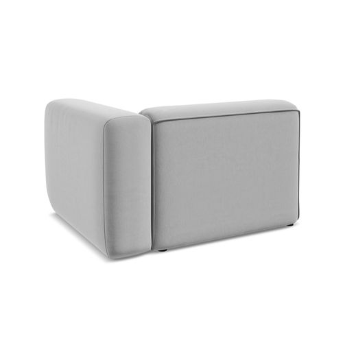 Module Avec Accoudoirs Droit Ekahi En Velours Gris