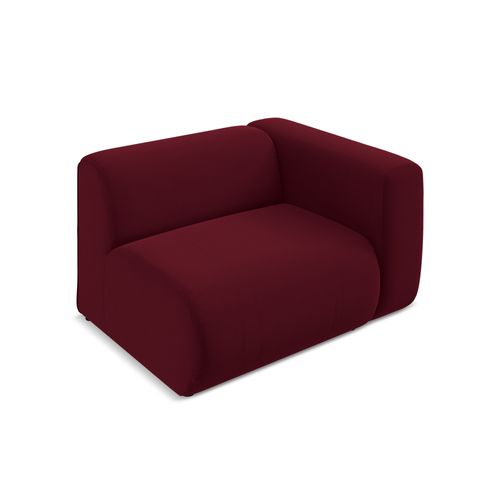 Module Avec Accoudoirs Droit Ekahi En Velours Bourgogne