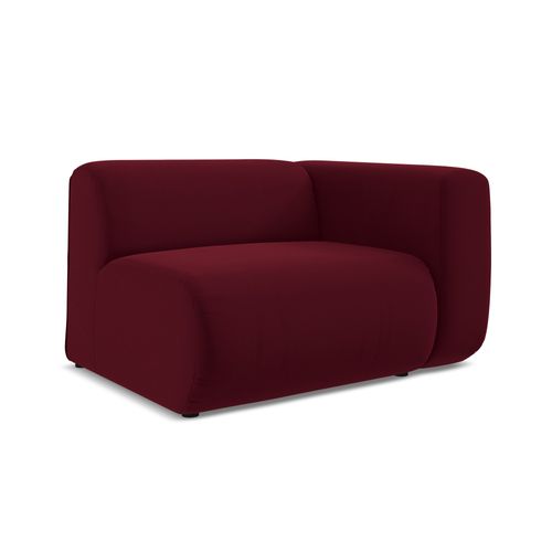 Module Avec Accoudoirs Droit Ekahi En Velours Bourgogne