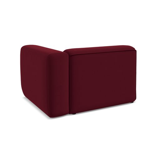 Module Avec Accoudoirs Droit Ekahi En Velours Bourgogne