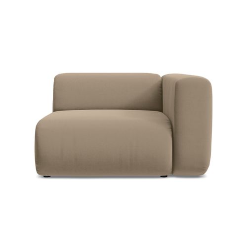 Module Avec Accoudoirs Droit Ekahi En Velours Beige Clair