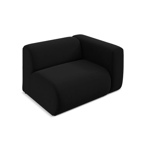 Module Avec Accoudoirs Droit Ekahi En Velours Noir