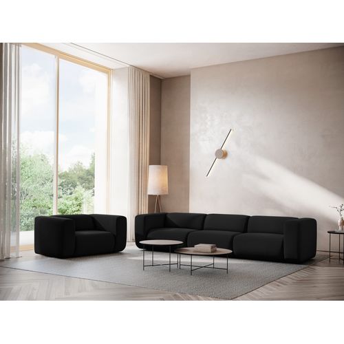 Module Avec Accoudoirs Droit Ekahi En Velours Noir