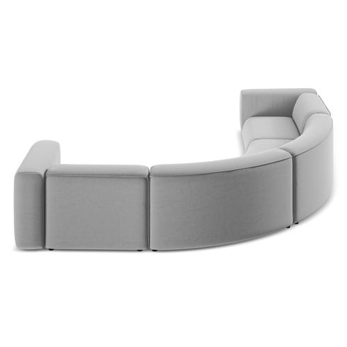 Canapé D'angle Modulable Ekahi En Velours Gris
