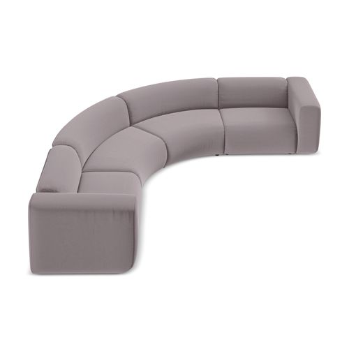 Canapé D'angle Modulable Ekahi En Velours Lavande