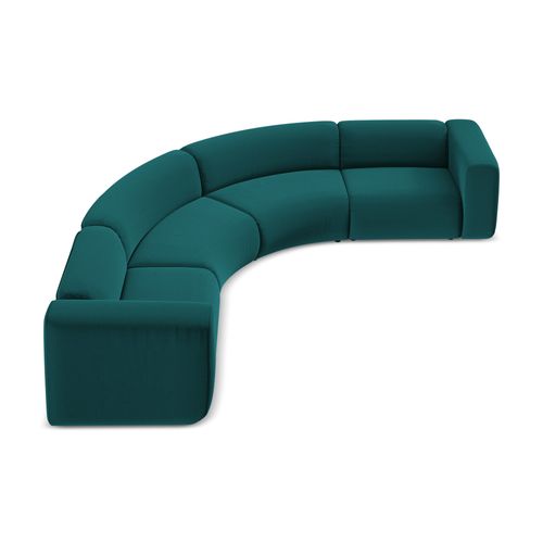 Canapé D'angle Modulable Ekahi En Velours Marin