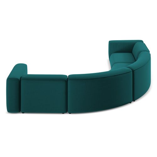 Canapé D'angle Modulable Ekahi En Velours Marin