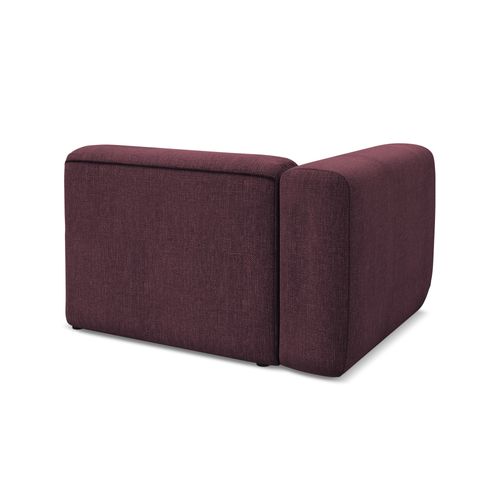 Module Avec Accoudoirs Gauche Ekahi En Tissu Chenille Bordeaux