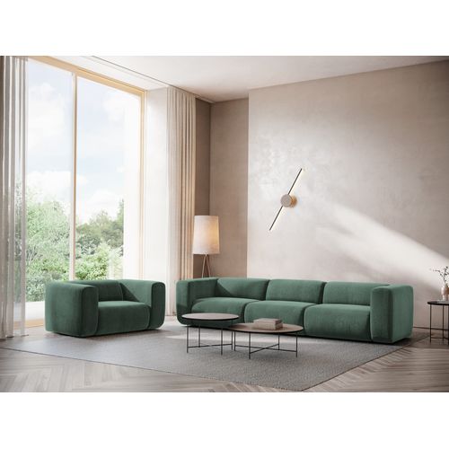 Module Avec Accoudoirs Gauche Ekahi En Tissu Chenille Vert