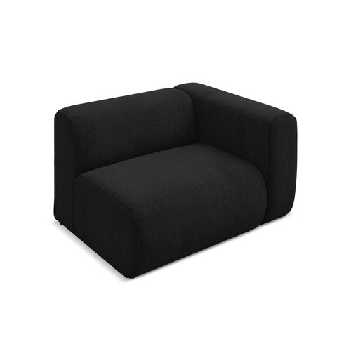Module Avec Accoudoirs Droit Ekahi En Tissu Chenille Noir