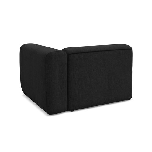 Module Avec Accoudoirs Droit Ekahi En Tissu Chenille Noir