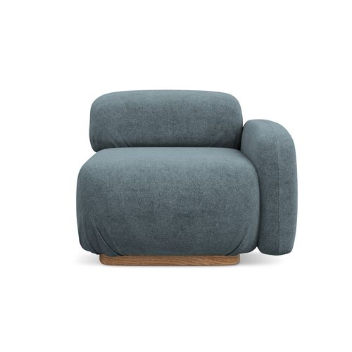 Module Avec Accoudoirs Droit Ailani En Tissu Bouclette Jeans