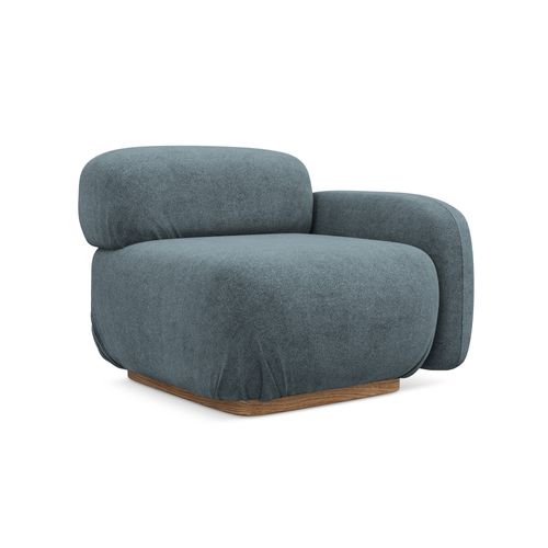 Module Avec Accoudoirs Droit Ailani En Tissu Bouclette Jeans
