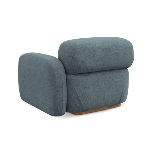 Module Avec Accoudoirs Droit Ailani En Tissu Bouclette Jeans