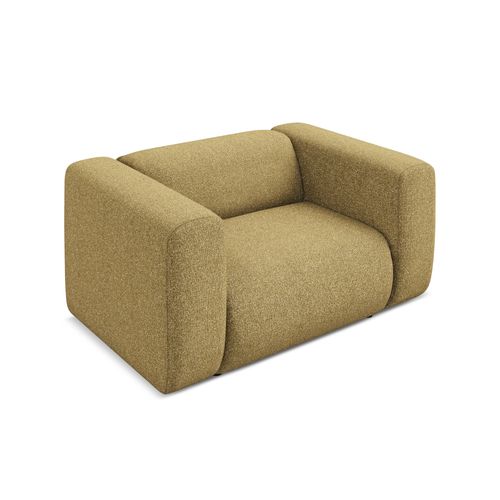 Fauteuil Ekahi En Tissu Texturé Moutarde