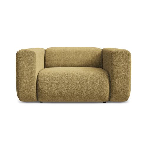 Fauteuil Ekahi En Tissu Texturé Moutarde