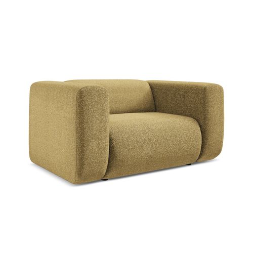 Fauteuil Ekahi En Tissu Texturé Moutarde