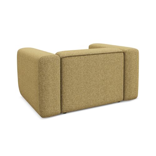 Fauteuil Ekahi En Tissu Texturé Moutarde