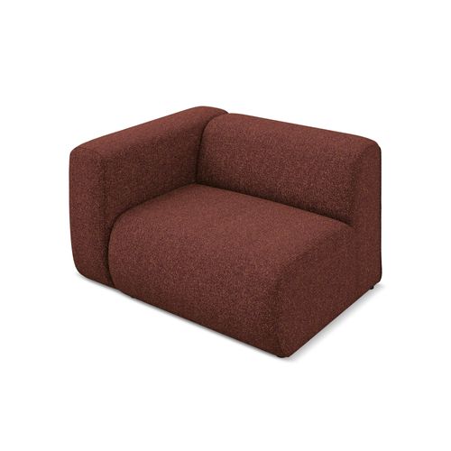 Module Avec Accoudoirs Gauche Ekahi En Tissu Texturé Bourgogne