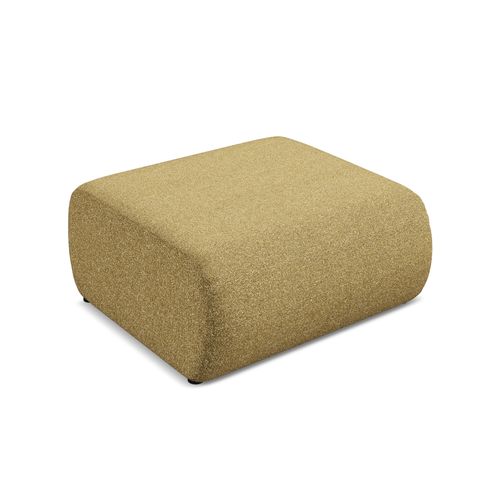 Pouf Ekahi En Tissu Texturé Moutarde