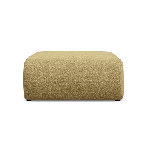Pouf Ekahi En Tissu Texturé Moutarde