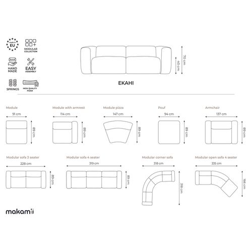 Pouf Ekahi En Tissu Texturé Moutarde