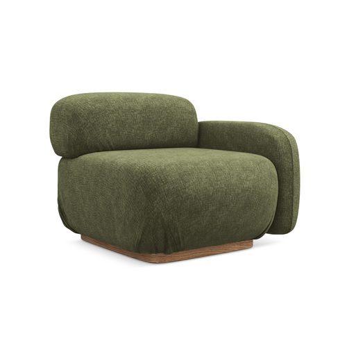 Module Avec Accoudoirs Droit Ailani En Tissu Chenille Olive