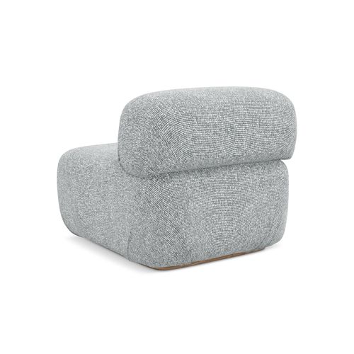 Fauteuil Pour Canapé Modulable Ailani En Tissu Texturé Argent