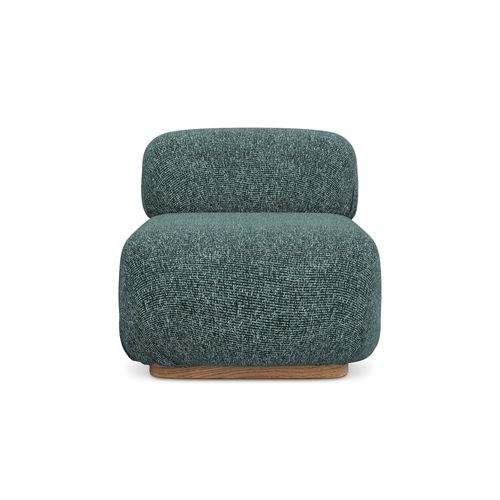 Fauteuil Pour Canapé Modulable Ailani En Tissu Texturé Jeans