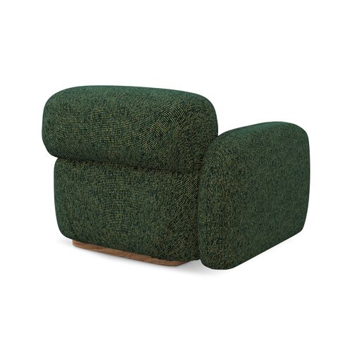Module Avec Accoudoirs Gauche Ailani En Tissu Texturé Vert
