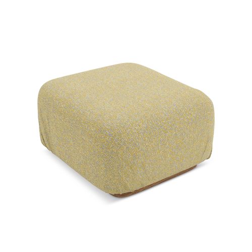 Pouf Ailani En Tissu Texturé Moutarde